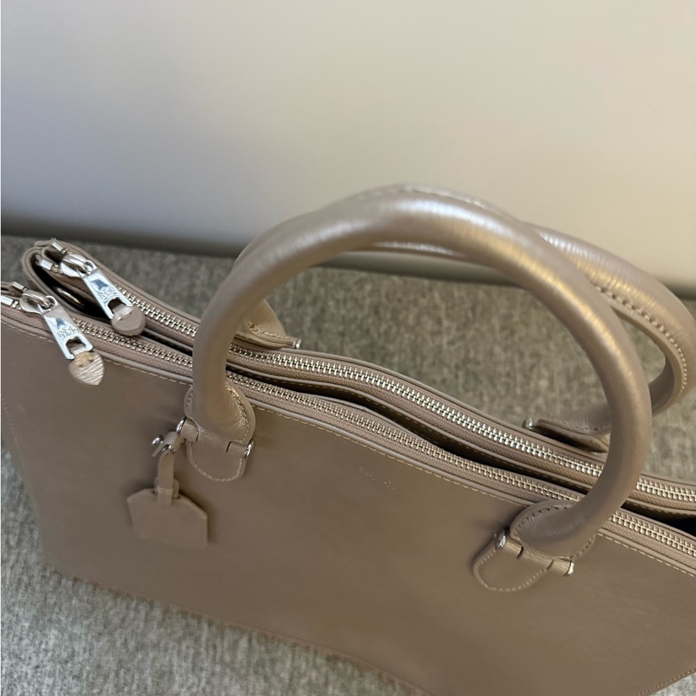 Lauren Ralph Lauren Taupe Women's Satchel - Picture 4 of 12